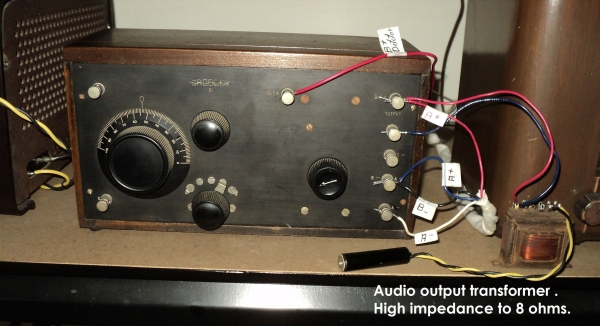 Crosley 51 with the output audio transformer from an old 1940s Murphy Radio
