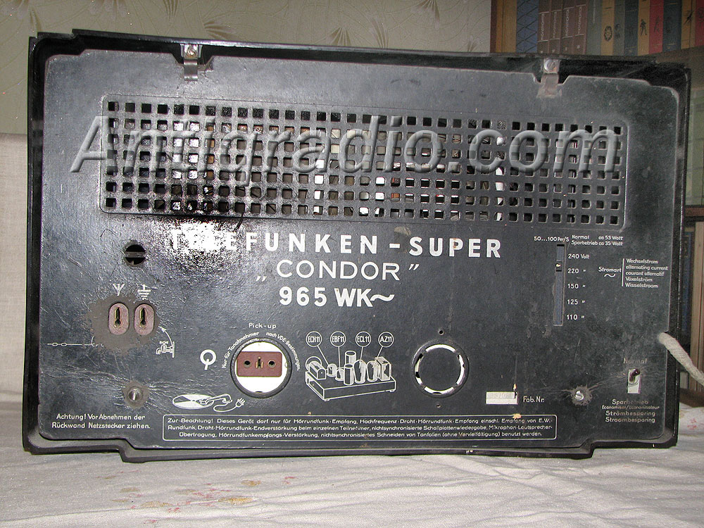 old tube receiver Telefunken 965